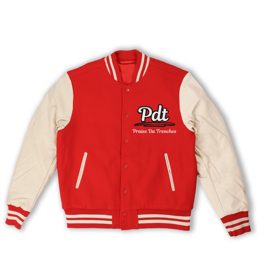 Premium PDT Varsity Jacket Red🩸⚡️