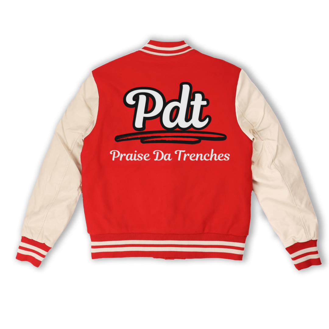 Premium PDT Varsity Jacket Red🩸⚡️